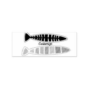 Multi-coloured striped fish Thunder_Cove Rubber Stamp