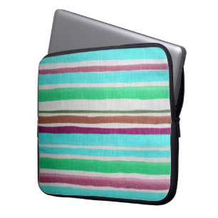 Multi-coloured Striped Laptop Sleeve