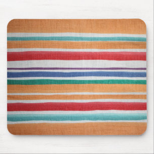Multi-coloured Striped Mousepad