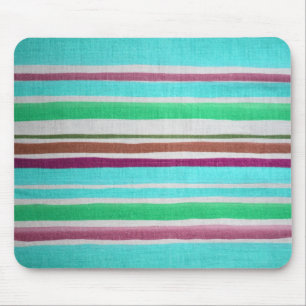Multi-coloured Striped Mousepad