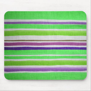 Multi-coloured Striped Mousepad