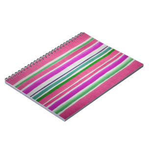 Multi-coloured Striped Notebook