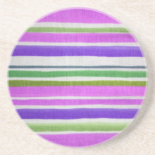 Multi-coloured Striped Sandstone Coaster