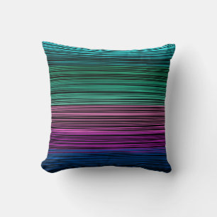 Multi-coloured stripes cushion
