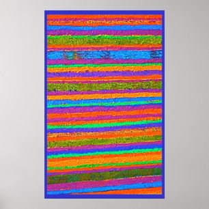 Multi-Coloured Stripes Poster
