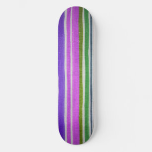 Multi-coloured Stripes Skateboard Deck