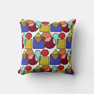 Multi-Coloured Throw Pillows with Circle Design