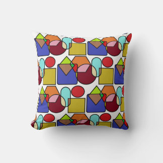 Multi-Coloured Throw Pillows with Circle Design