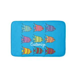 Multi-coloured Tropical Fish Thunder_Cove Bath Mat