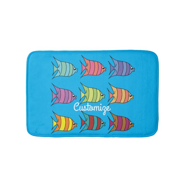 Multi-coloured Tropical Fish Thunder_Cove Bath Mat (Front)