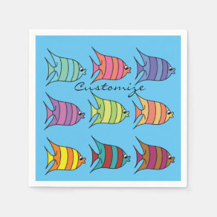 Multi-coloured Tropical Fish Thunder_Cove Napkin
