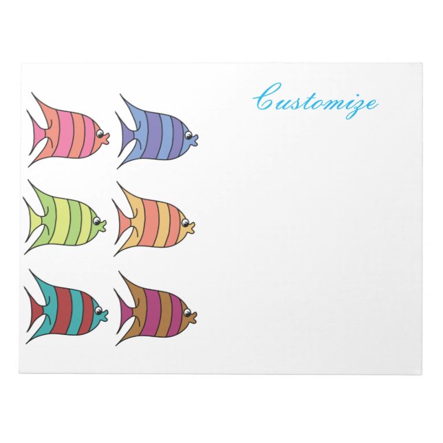 Multi-coloured Tropical Fish Thunder_Cove  Notepad (Front)