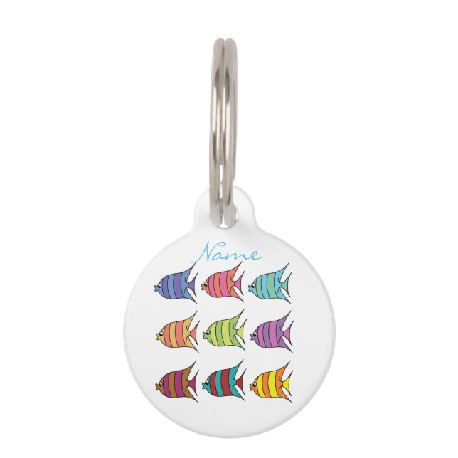 Multi-coloured Tropical Fish Thunder_Cove Pet Tag (Front)