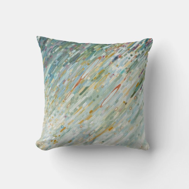 Multi Coloured Wave- Coastal Beach Pillow by Juul (Front)