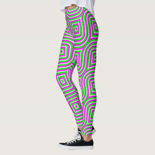 Multi-coloured wavy Stripes Leggings