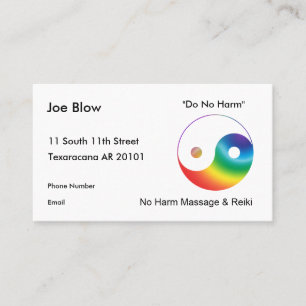 Multi Coloured Yinyang Symbol Appointment Card