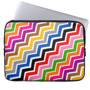 Multi Coloured Zigzag Chevron Pattern Design Laptop Sleeve