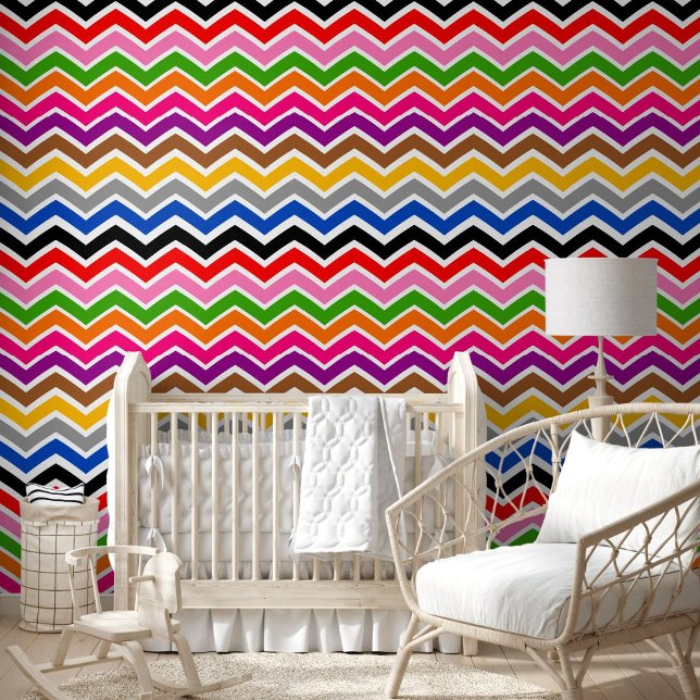 Multi Coloured Zigzag Chevron Pattern Design  Wallpaper (Creator Uploaded)