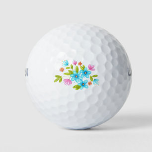 Multi Colourful Watercolor Bouquet Golf Balls