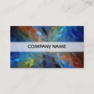 Multi Colours Abstract Art Painting Business Card