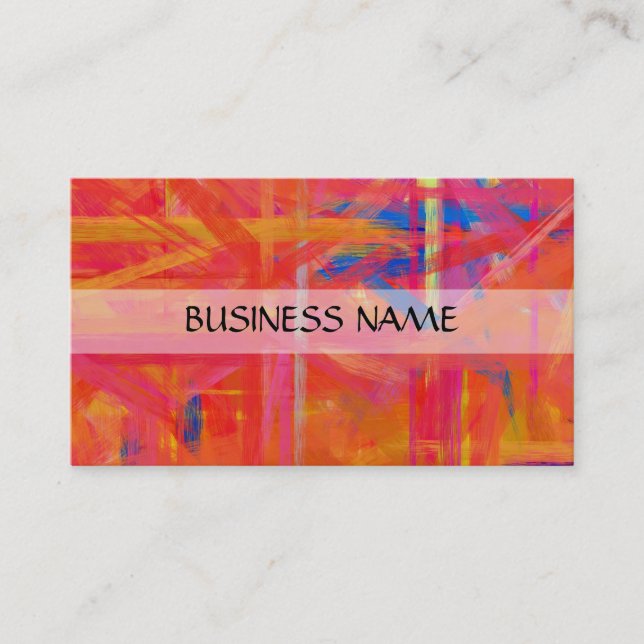 Multi-colours Painting Abstract Art 4 Business Card (Front)