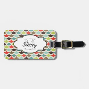 Multi Colours Scalloped Luggage Tag