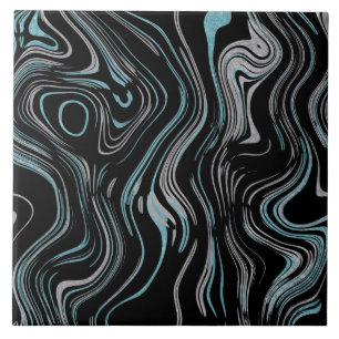 Multi colours swirled faux marble ceramic tile