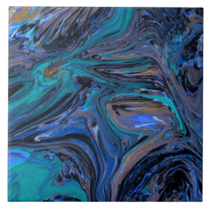 Multi colours swirled faux marble pattern ceramic tile