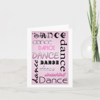 Multi Dance Text BLANK Note Card
