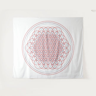 Multi-Dimensional Flower of Life Tapestry