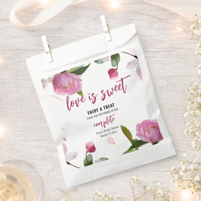 Multi Floral Bridal Shower Favour Bag (Clipped)