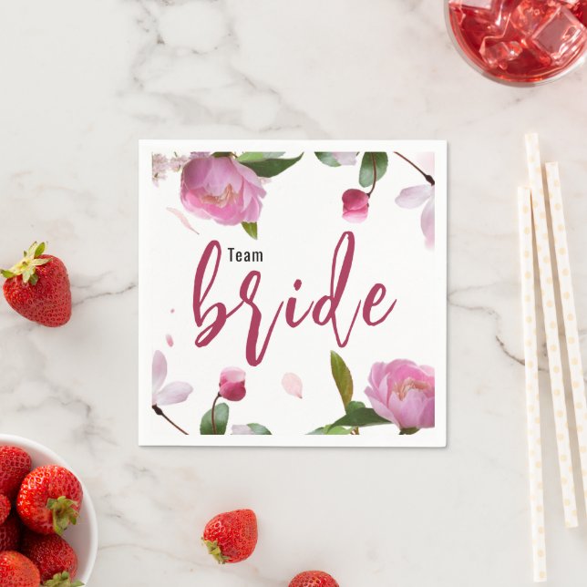 Multi Floral Bridal Shower Napkin (Insitu)