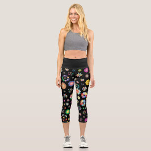 Multi-Flower Short Legging