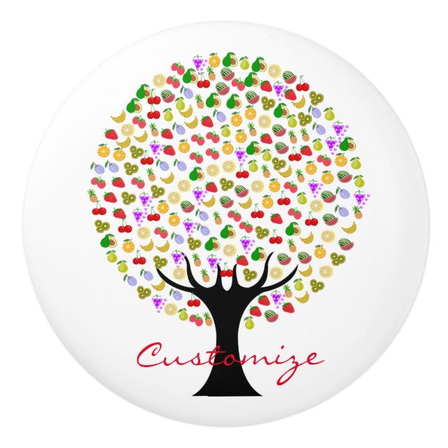 Multi-fruit tree Thunder_Cove Ceramic Knob (Front)
