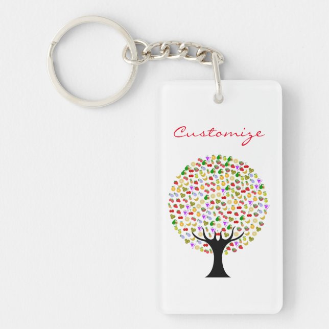 Multi-fruit tree Thunder_Cove Key Ring (Front)