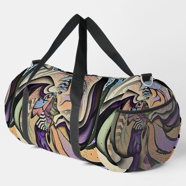 Multi Geo Swirl Duffle Bag (Right Corner)