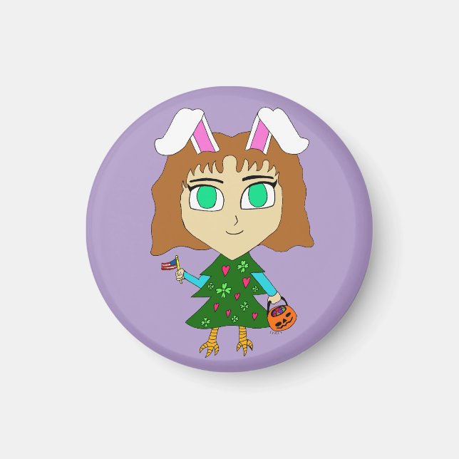 Multi Holiday Chibi Magnet (Front)