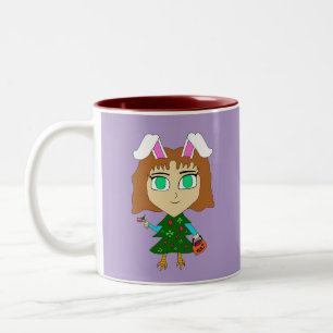 Multi Holiday Chibi Two-Tone Coffee Mug
