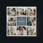 Multi Holiday Photos | Merry Christmas | Gift 15 Cm Square Badge<br><div class="desc">Collage Holiday Photos | Merry Christmas | Gift</div>