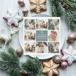 Multi Holiday Photos | Merry Christmas | Gift Napkin<br><div class="desc">Collage Holiday Photos | Merry Christmas | Gift</div>