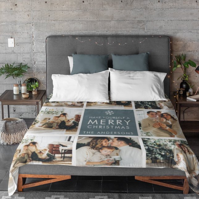 Multi Holiday Photos | Merry Christmas | Gift Sherpa Blanket (Creator Uploaded)