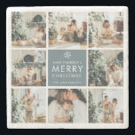 Multi Holiday Photos | Merry Christmas | Gift Stone Coaster<br><div class="desc">Collage Holiday Photos | Merry Christmas | Gift</div>
