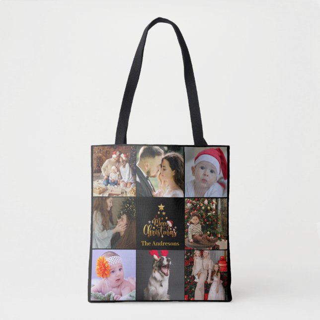 Multi Holiday Photos | Merry Christmas | Gift Tote (Front)