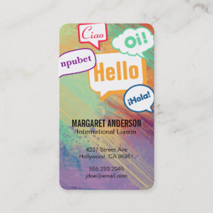 Multi Language   Communications Business Card