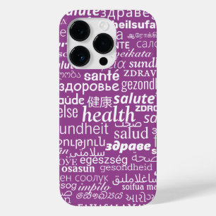Multi Language Healt Word Text Your Colours Case-Mate iPhone 14 Pro Case