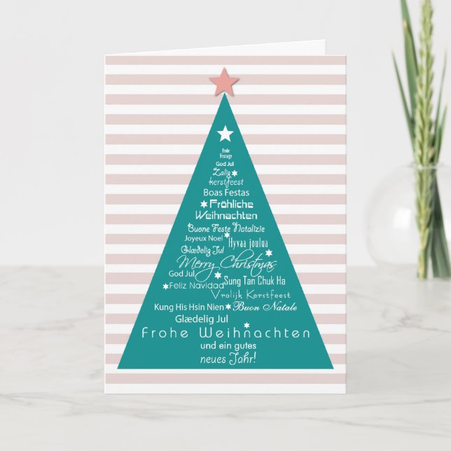Multi-Language Merry Christmas Card (Front)