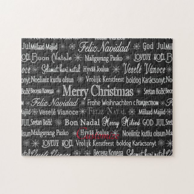 Multi-language Merry Christmas Thunder_Cove Jigsaw Puzzle (Horizontal)