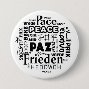 Multi-language peace badge
