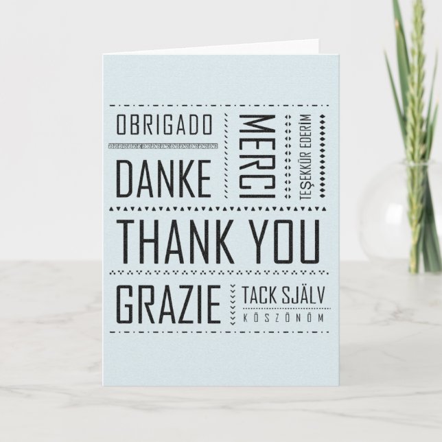Multi-Language Thank You Card (Front)
