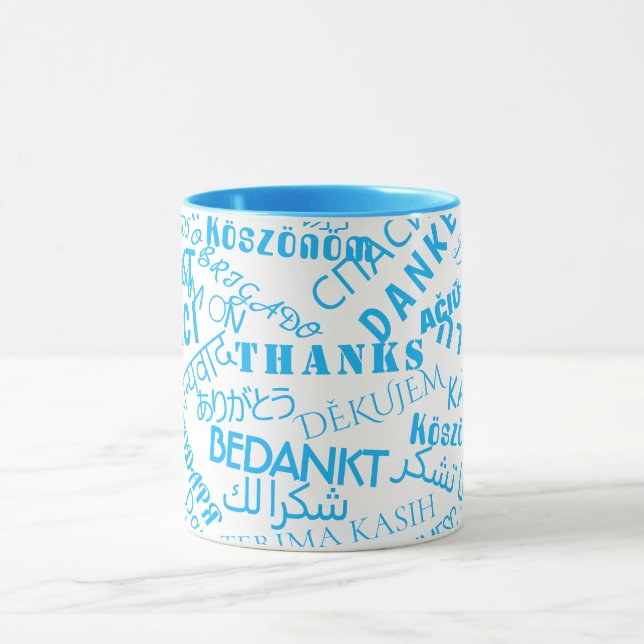 Multi Language THANK YOU Coffee Mugs Gift (Center)